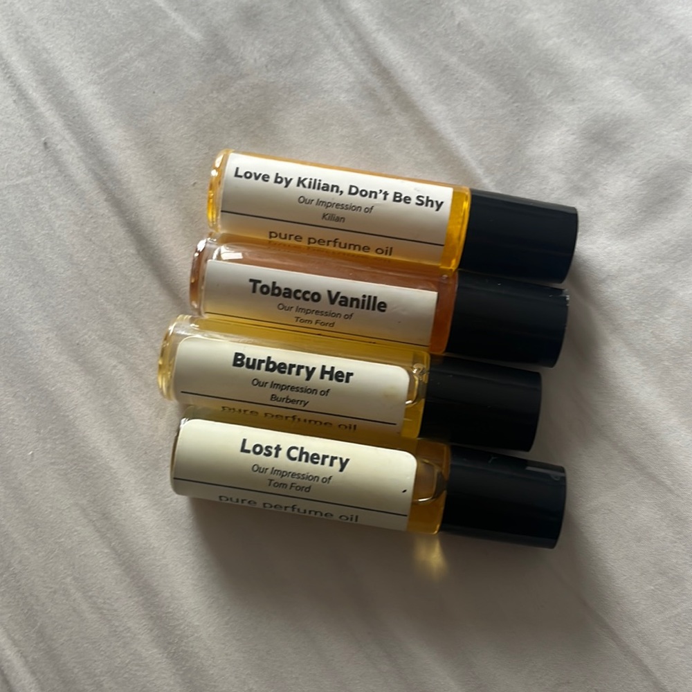 Oil Perfumery Bundle - Lost Cherry, Burberry Her, Tobacco Vanille, Love Kilian